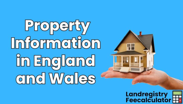 Property Information in England and Wales